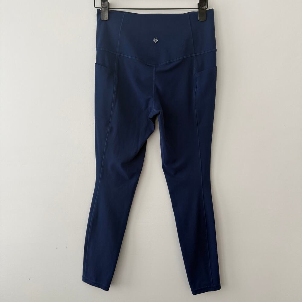 Athleta Salutation Stash Pocket II Tight Ultramarine Blue Size M Side Pockets - Picture 6 of 8